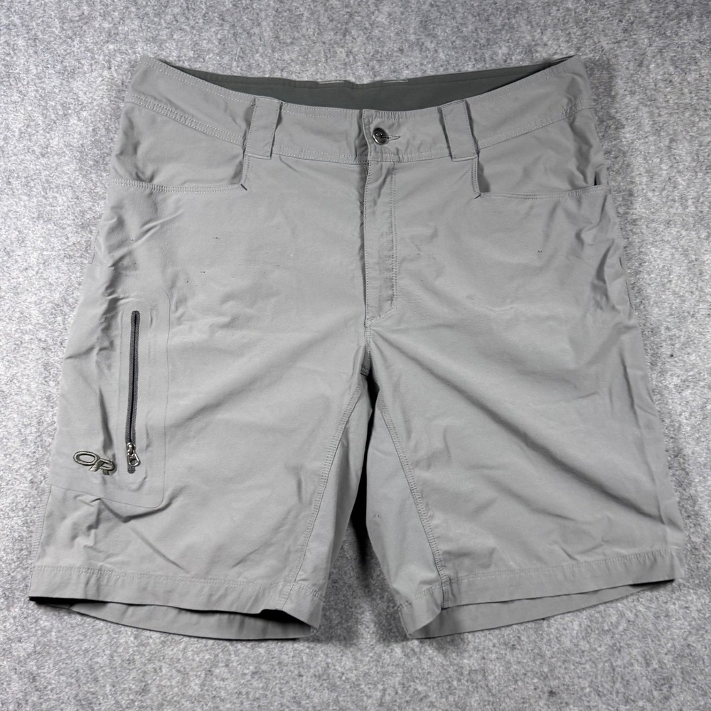 Outdoor Research Ferrosi Shorts Mens 34 Gray Hiking Technical Lightweight Active